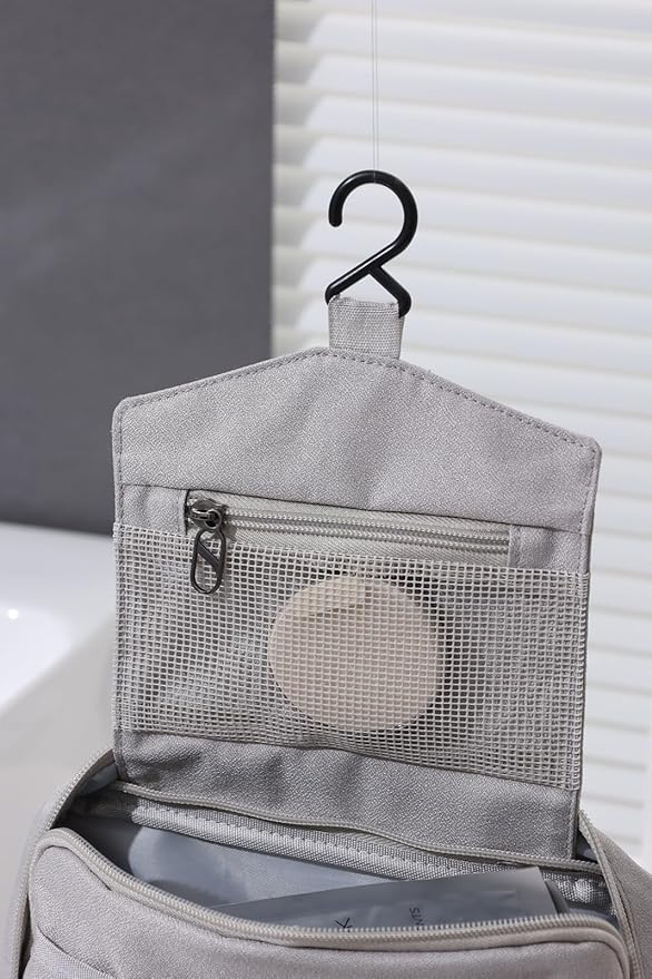 Small Travel Hanging Toiletry Bag Makeup Toiletries Waterproof Women Pink - Image 6