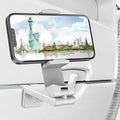 Perilogics Airplane Phone Holder Mount Universal in Flight Hands Free Viewing with Multi-Directional Dual 360 Degree Rotation (White) by Perilogics