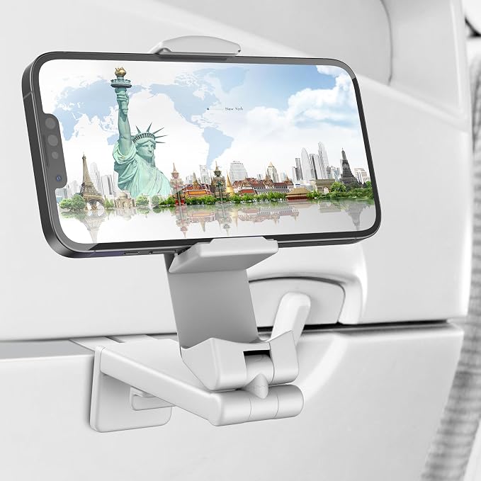Perilogics Airplane Phone Holder Mount Universal in Flight Hands Free Viewing with Multi-Directional Dual 360 Degree Rotation. The Go-to Choice for Frequent Flyers and Travelers’ Favorite. - Image 7