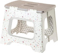 Vigar Compact Folding Step Stool, 10-1/2 Inch, Terrazzo Body | For Adults, Lightweight Portable Stool with Handle, Non Slip, Space Saving, up to 330 lb by VIGAR