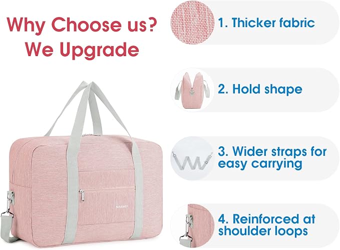 For Spirit Airlines Personal Item Bag Foldable Travel Duffel Bag Tote Carry on Luggage Duffle Overnight for Women and Men - Image 5