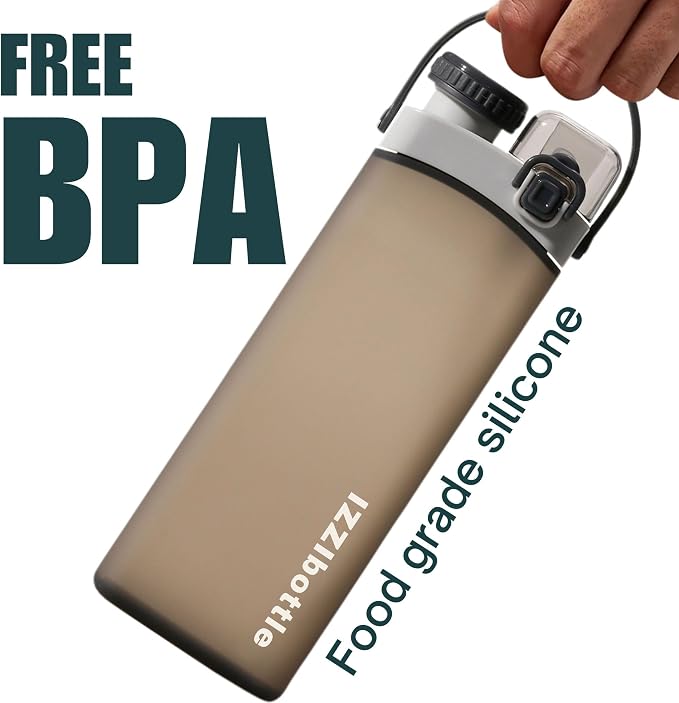 Collapsible Lightweight Silicone Water Bottle (600ml, Brown) | BPA Free, Eco-Friendly, Medical Grade | Leakproof Bottle for Sports, Travel, Hiking, Gym, Outdoor Adventures and Daily Use - Image 7