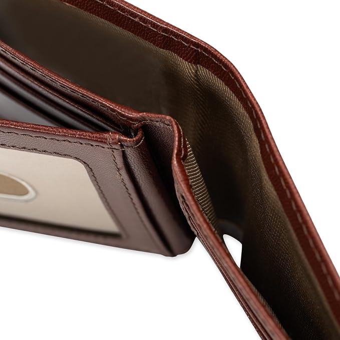 Dockers Men's Bifold Leather Wallet - Thin Slimfold RFID Blocking Security Smart Extra Capacity - Image 5