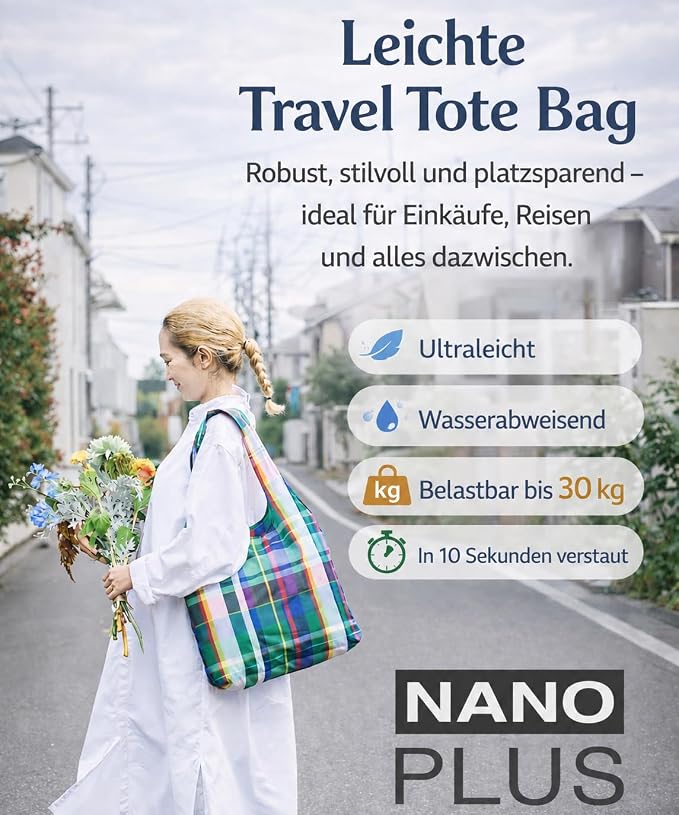 Compact Reusable Grocery Tote Bag – Lightweight, Foldable & Packable Shopping Bag for Travel - Image 3