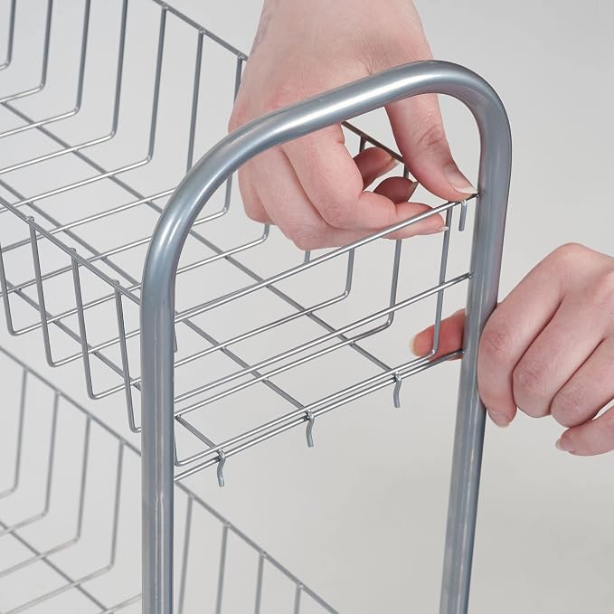 Household Essentials Slim Storage Cart, 3 Shelf Storage Cart with Wheels, Perfect for Laundry Rooms, Bathrooms, Pantries, Kitchens and More - Image 8