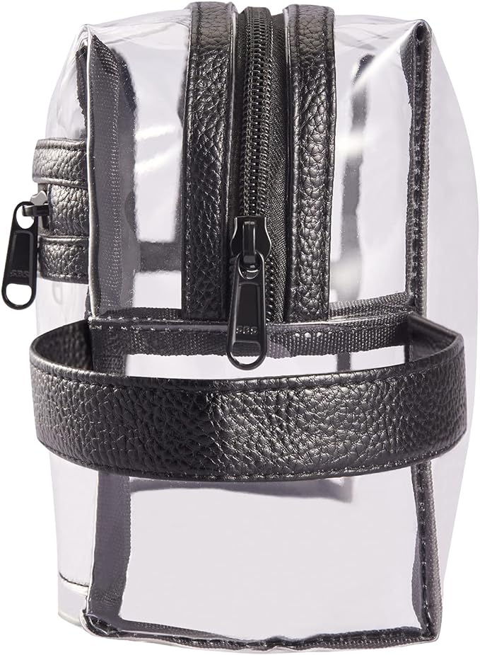 Heavy Duty Clear Travel Toiletry Makeup Bags Transparent Shaving Bag Water Resistant Cosmetic Bag Organizer Pouch with Zipper and Handle - Image 6