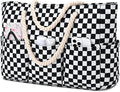 Becokan Beach Bags for Women Canvas Large Beach Tote Bag Zipper Waterproof Sandproof Foldable Swim Pool Bag with 7 Pockets by BecokanBeachBagSpecialist