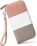 Moflycom Womens Wallet RFID Blocking Genuine Leather Multi Credit Card Large Capacity Zip Around Clutch Travel Purse Wristlet by Moflycom