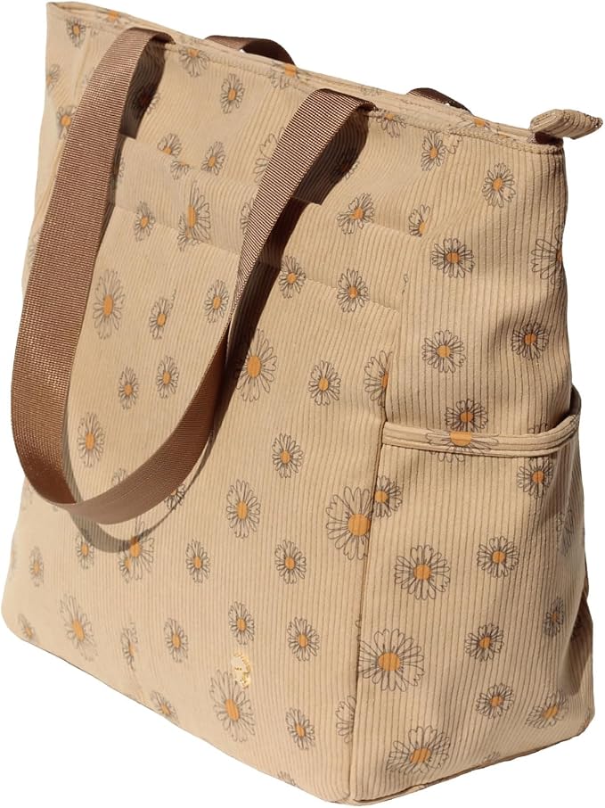 ESVAN Original Floral Tote Bag Large Shoulder Bag with Multi Pockets for Gym Travel Beach Daily Bags - Image 8