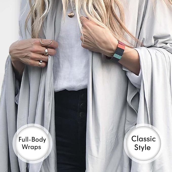 Luxury Cooling Travel Blanket - Stretchy, Lightweight Soft & Breathable Shawl Wraps for Women - Image 7