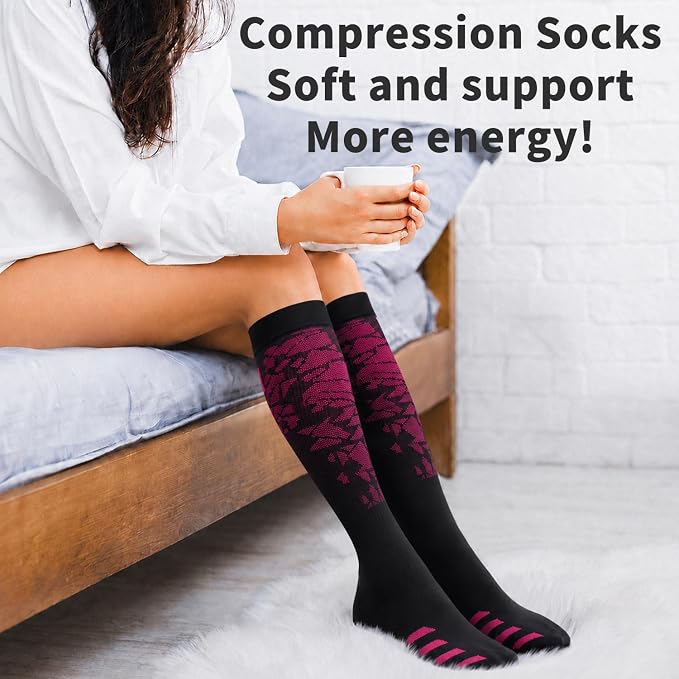 COOLOVER Copper Compression Socks for Women and Men(6 Pairs)-Best Support for Running, Athletic, Travel - Image 4