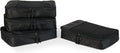 Amazon Essentials 4-Piece Packing Cubes Travel Accessories Set, Luggage Organizer with Double Zipper, Mesh Top, Space-Saving, Medium, Black (Previously Amazon Basics) by AmazonEssentials