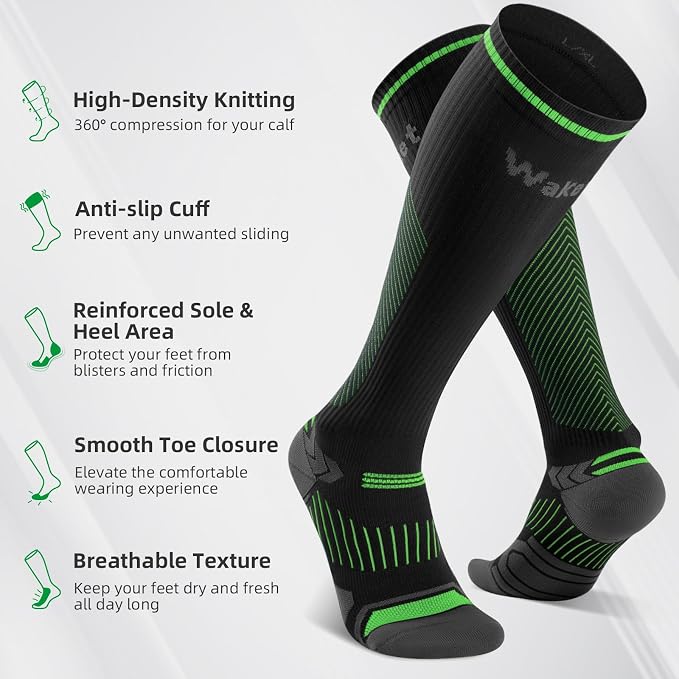 Compression Socks for Men Women 3 Pairs, Compression Stockings, Fragrance Flight Socks for Nurse,Pregnancy,Travelling, Runing, Circulation - Image 3