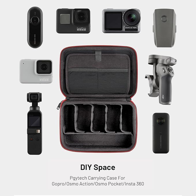 PGYTECH Camera Carrying Case Storage Box Handbag for Action Cameras | Splashproof Hardshell Hand Bag, Compatible with DJI OSMO Action 6/5 Pro/Pocket 4/3/Xtra Muse/Luna Ultra/Gopro/Insta360 - Image 3