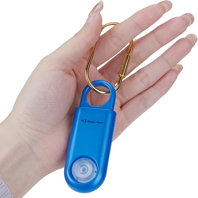 130dB Personal Safety Alarm Ultra Bright Strobe Light Loud Sound Keychain Siren with Carabiner for Women, School Children, Night Runners. Hiking Alarm Bear Deterrent. SOS Emergency Alerts. Blue - Image 7