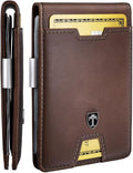 TRAVANDO Money Clip Wallet - RFID Protected Bifold Wallet for Men for 11 Cards - including Gift Box (Chocolate Brown) by TRAVANDOWallets