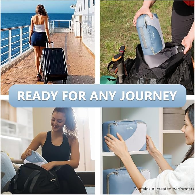 OlarHike 8 Set Packing Cubes for Travel,Gifts for Women Mom,Anti-Tearing Suitcase Organizer,with Over 1000 pcs Mesh Holes,Vacation Essentials & Accessories for Cruise Ship - Image 7