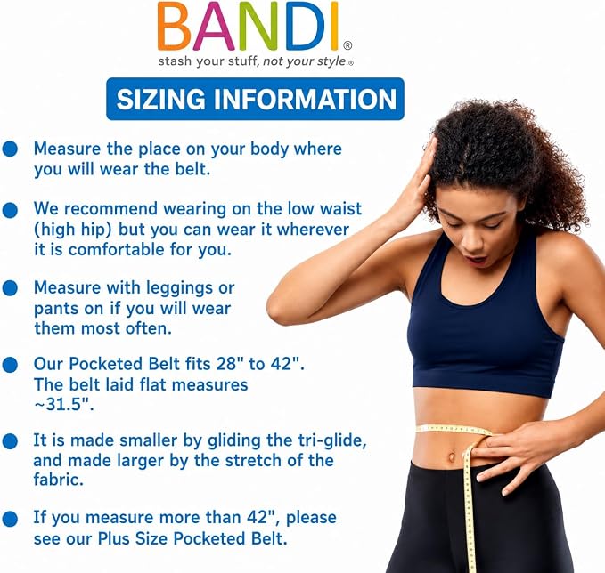 BANDI Running Belt for Women & Men – USA Made No-Bounce Adjustable Waist Pack & Secure Fanny Pack – Fits All Phones, Gels & Essentials – Zipper-Free, Medical Device Friendly - Image 6