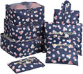 Mossio 7 Set Packing Cubes with Shoe Bag - Travel Carry On Luggage Organizer by Mossio