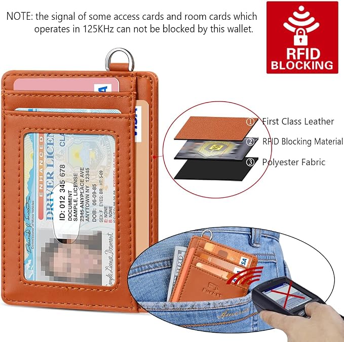 FurArt Slim Minimalist Wallet RFID Credit Card Holder for Men | slim minimalist compact rfid id window thin - Image 5