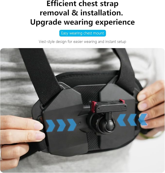 Osmo Action Chest Mount, Cross Body Strap Harness Chesty with Magnetic Quick Release for DJI Osmo 360 Action 5 Pro 4 3 Bike Motorcycle Cycling Hiking Aaccessories - Image 2