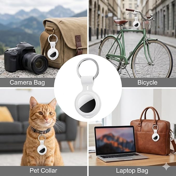 4 Pack Smart Tracker Tags MFi Certified Item Finder Apple Find My iOS Only | Bluetooth Air Worldwide Tracking Tracker Tags Waterproof Key Finder Locator with Sound for Luggage Wallet Pets Dogs Cats - Image 8