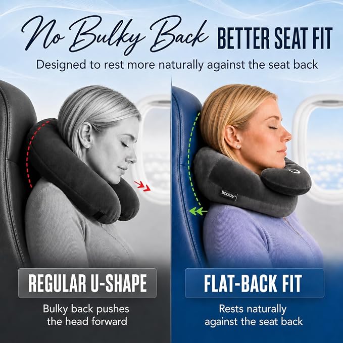 BCOZZY Neck Brace Pillow - Patented Relief for Neck Pain and Supportive Sleep-Soft, Washable, and Adjustable for Comfortable Resting. Gray Large - Image 3