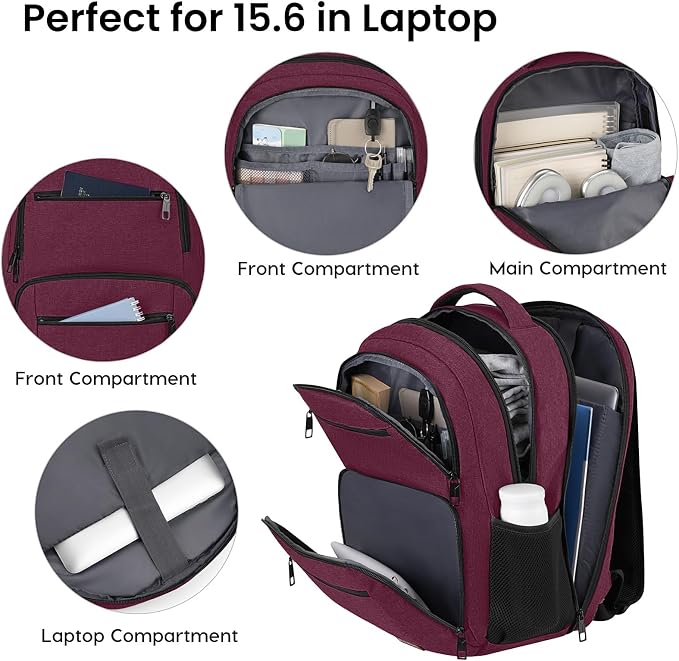 BIKROD Backpack for Girls Women, School Backpack for Teen Boys, Lightweight Casual High School Bookbag, Daily-use Travel Laptop Backpack Fits 15.6 Inch Notebook - Image 2