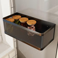 1 Pcs Magnetic Shelf For Fridge, Black, 11''L*4.9''W*3.9''H | For Whiteboard Classroom, Basket Organizer Holder, Locker Storage, Magnetic Bin Box Containers, Strong Magnetic, 16.5-Lb Load by WOCHUANGSI