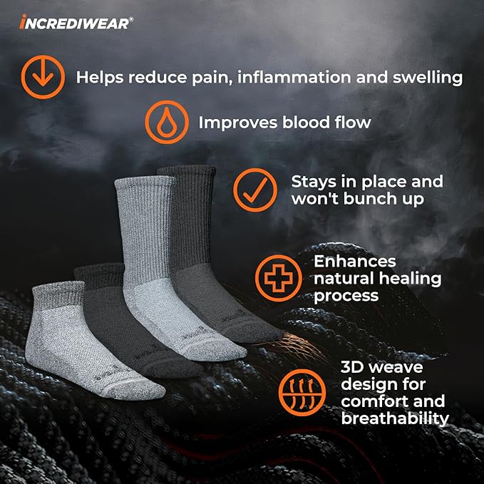 Incrediwear Circulation Socks – Women’s & Men’s Crew Socks for Foot Circulation - Image 4