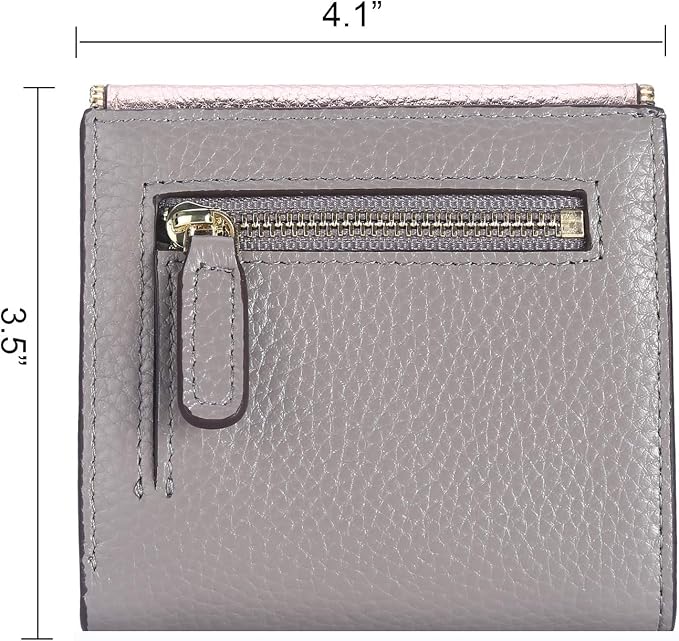 Ultra Thin Small Compact Leather Womens Girls Wallets RFID Blocking Credit Card Holder for Women - Image 4