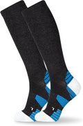 +MD Cotton Compression Socks for Women & Men 4/6 Pairs 15-20mmHg Knee High for Sports, Travel, Nursing Long Sitting Standing by MD