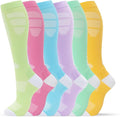 fenglaoda Compression Socks Women Men 6 Pairs, Knee High Best Support Circulation Socks for Running, Travel, Flight, Nurse by fenglaoda