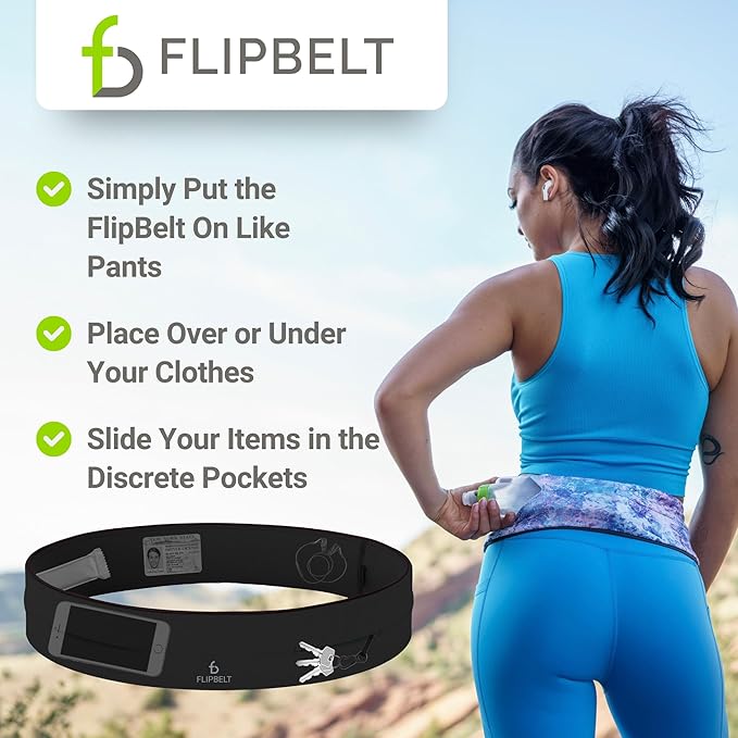 FlipBelt Classic Running Belt, Phone Holder for Running, Money Belt Pouch - Image 7