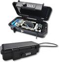 Portable Security Lock Box with Combination Lock, Waterproof Mini Safe Box with Cable, Travel Storage Case for Hotel, Car, Office by Unknown