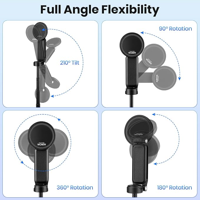 4-in-1 Magnetic Selfie Stick, Pocket Size 360° Rotation Phone Tripod | With Wireless Remote and Metal Ring, Extendable Cell Phone Stand Camera Grip Handle for Video Recording Travel Live Streaming - Image 5