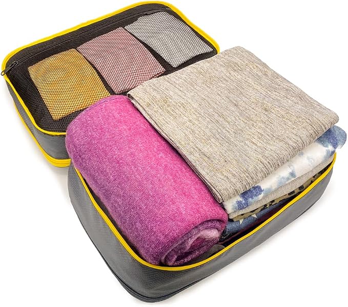 Biaggi Double Deck Compression Packing Cube –2-in-1 Expandable Travel Organizer with Integrated Shoe Cube Compartment – Lightweight Packing for Carry-On or Suitcase - Image 5
