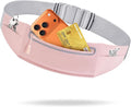 Slim Running Belt for Women Men,Phone Holder Waist Pack,Runners Fanny Pack | No-Bounce,Sweat-Proof Pocket,Travel Money Pouch for Gym/Hiking/Cycling,Three pocket,Two Highly Reflective Strips by Unknown