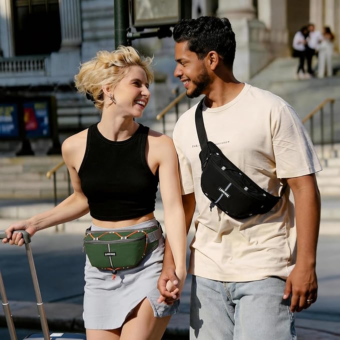 Fanny Pack for Women Men, Anti-theft Waist Pack with RFID Blocking | Lightweight Design, Water-Resistant Travel Wide Opening Crossbody Belt Bag for EDC, Running, Hiking, Cycling, Gym - Image 2