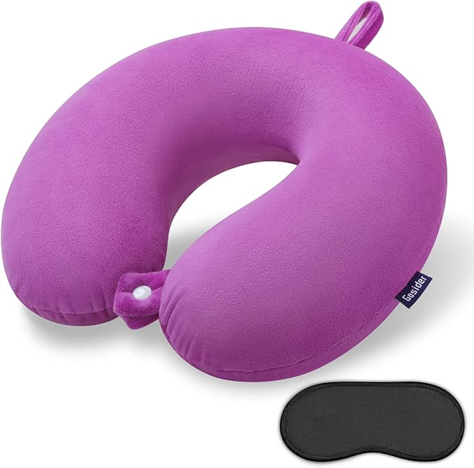 Travel Pillow Comfortable Neck Pillow U Shape Memory Foam Support Neck and Head Portable Travel Neck Pillow Suitable for Airplane, Trains, Self-Driving Cars by Gosider