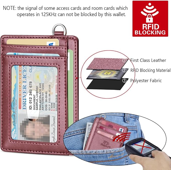 FurArt Slim Minimalist Wallet RFID Credit Card Holder for Men | slim minimalist compact rfid id window thin - Image 5