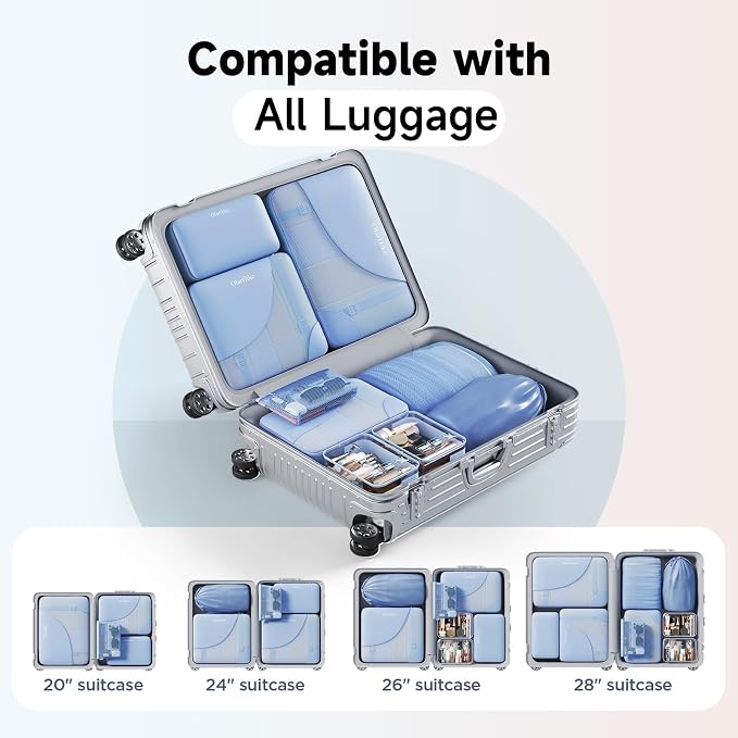 9 Set Packing Cubes for Travel, Gifts for Women Mom,Anti-Tearing Suitcase Organizer,OlarHike Vacation Essentials & Accessories for Cruise Ship - Image 9