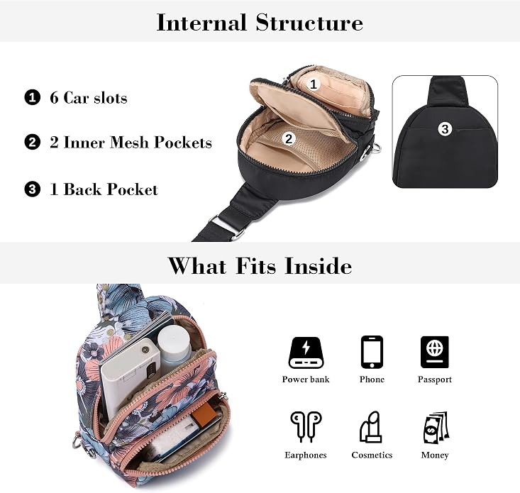 NEICOA Small Anti Theft Crossbody Bags for Women Lightweight RFID Sling Bag | Nylon Travel Purse for Daily Casual Use - Image 6