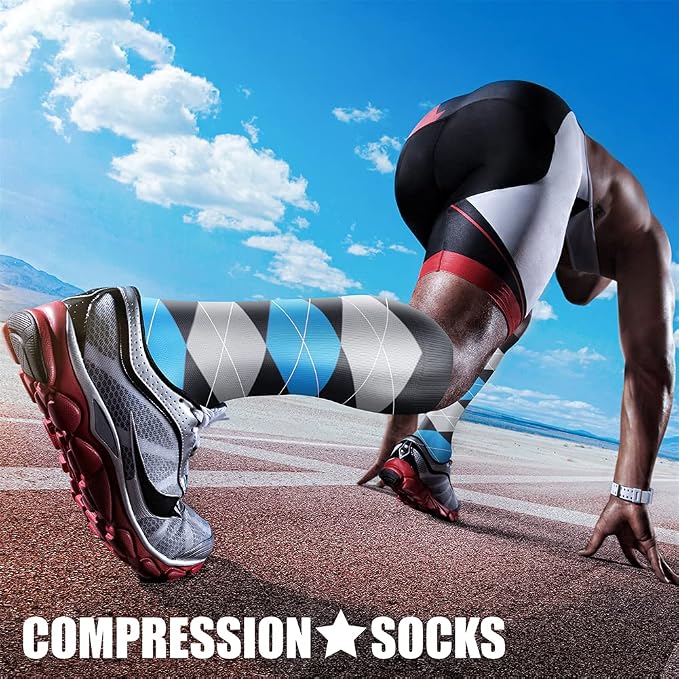 CHARMKING Compression Socks for Women & Men Circulation (3 Pairs) 15-20 mmHg is Best Support for Athletic Running Cycling - Image 3