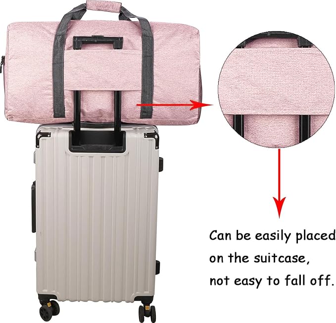 Woogwin Travel Duffel Bag Large Foldable Waterproof Overnight Bag for Beach Swim Bags Pool Sports Gym - Image 5