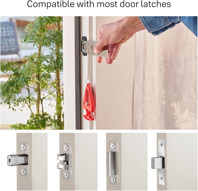 Master Lock Portable Door Lock, Travel Lock, Hotel Lock Security Lock 276EC | Secure Protection For Travelers In Hotels, Apartments, Airbnb Lock For Front Door Security - Image 6