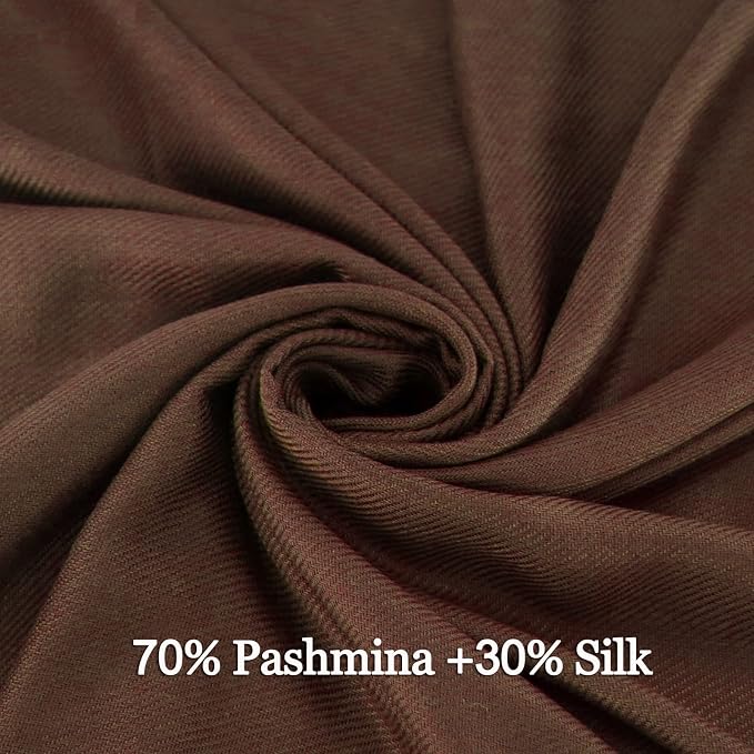 Soft Silky Pashmina Shawl Wraps Solid Colors Scarf for Wedding Evening Dresses - Image 2