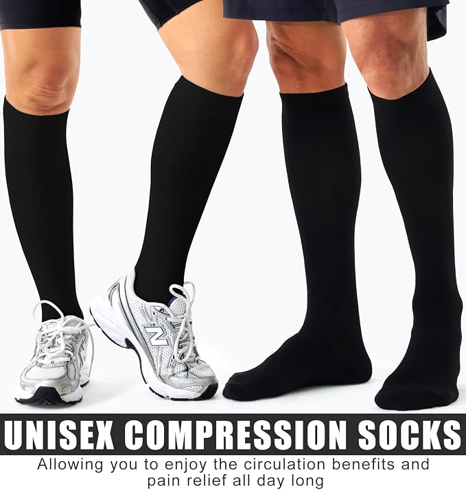 Compression Socks for Women & Men (3 pairs) - Best Support for Nurses, Running, Hiking, Recovery & Flight Socks - Image 2