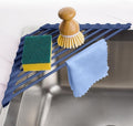 Tomorotec Roll Up Dish Drying Rack with Silicone Coating, Dark Blue | 304 Stainless Steel with BPA-Free Silicone, Triangle Design Maximizes Sink Corner Space, Fits Compact Kitchens And RVs by Tomorotec