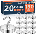 FINDMAG 20 Pack Magnetic Hooks for Cruise Cabins, 150LB+ Magnet Hooks | Heavy Duty Strong Magnetic Hooks for Classroom, Locker, Kitchen, Grill, Office and Ship, Cruise Essentials 2026, Black by FINDMAG